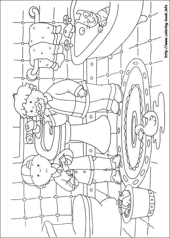 Plansa de colorat cu Caillou 76 74